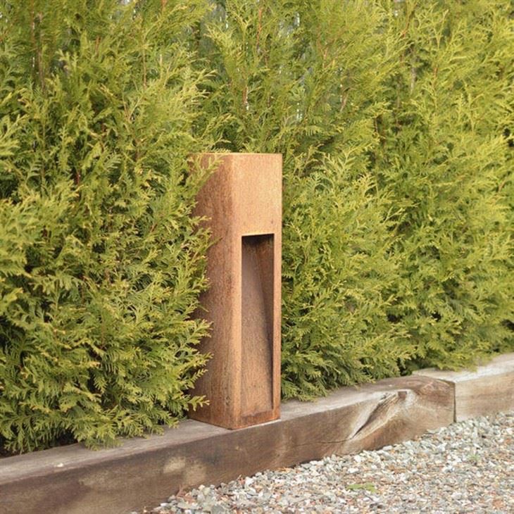 Custom CorTen Lighted Bollards