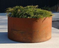 Vaso de flores em aço Corten Harmony Elemental