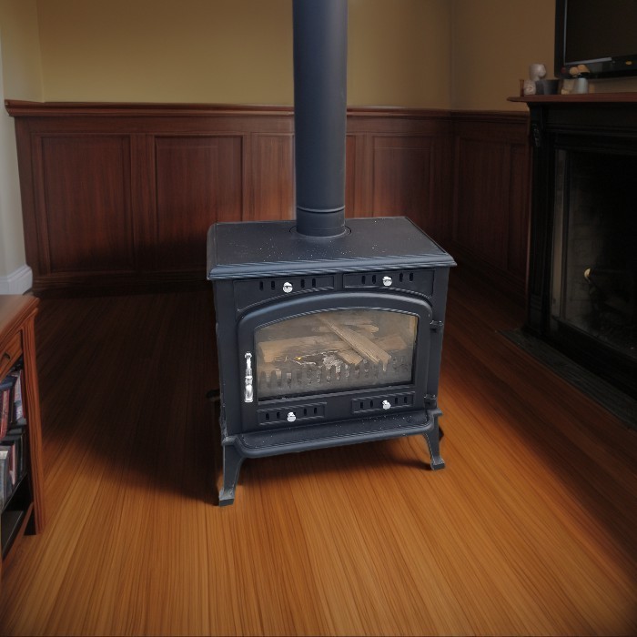 Exquisite Matte Metal Fireplace