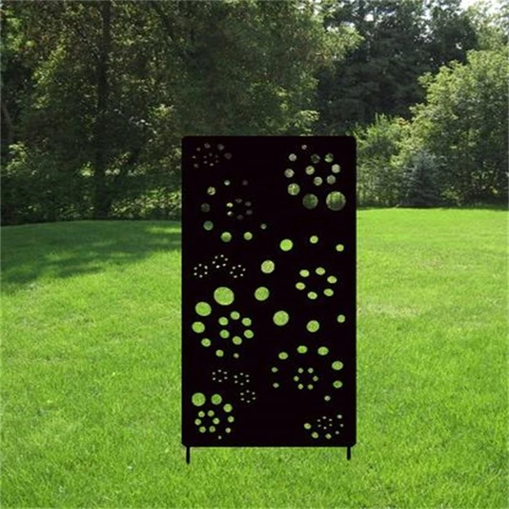 Flower Modeling Corten Steel Screen
