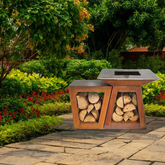 large barbecue wood fired garden baebecue grills