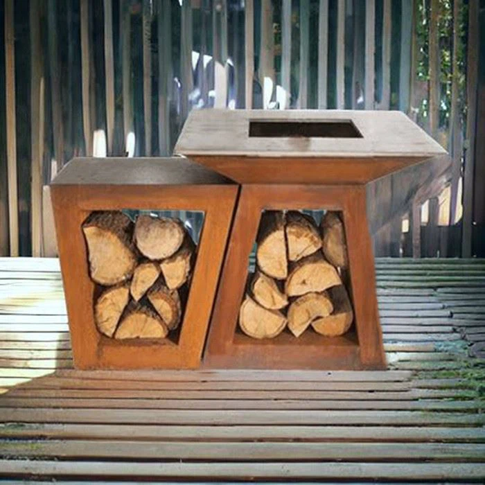 BBQ corten steel barbecue grill