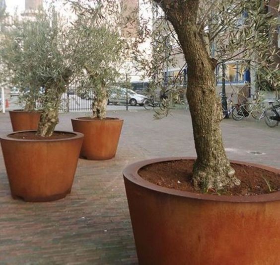 Rust Color Flower Pots